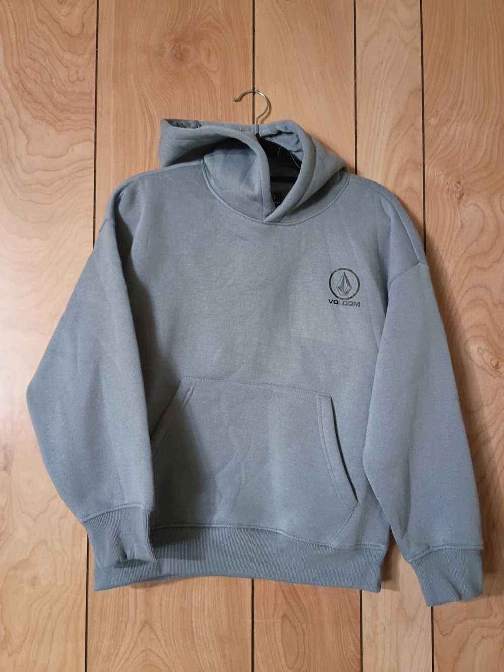 Volcom Light Gray Pullover Hoodie with Small Logo
